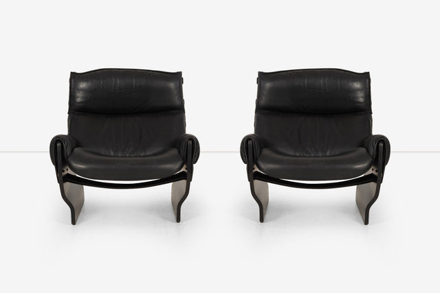 Pair of Osvaldo Borsani 'Canada' Lounge Chairs for Tecno, Italy, 1960s