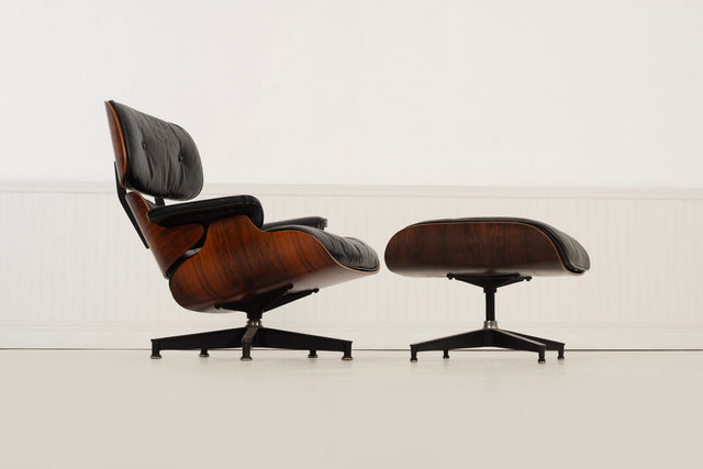 Charles Eames for Herman Miller Lounge Chair and Ottoman in Rosewood 1960c.