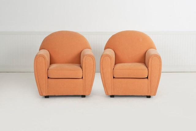 John Mascheroni for Swaim Originals, Pair of Club Chairs, Model 879C, 1989