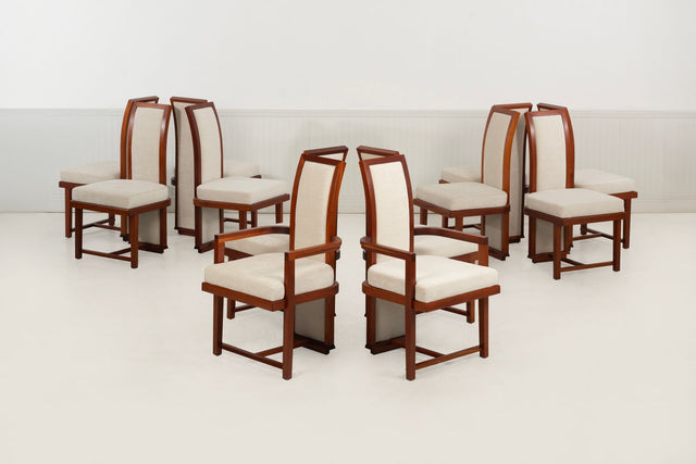 Frank Lloyd Wright for Henredon Set of Twelve Taliesin Dining Chairs