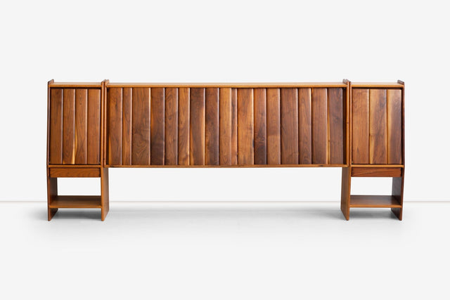 Arthur Carpenter Espenet King-Sized Oiled Walnut Headboard 1972