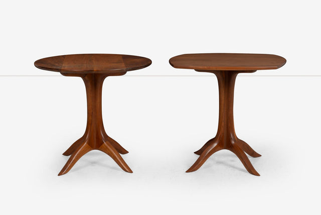 Pair of Sam Maloof American Craft Occasional Table in Oiled Walnut