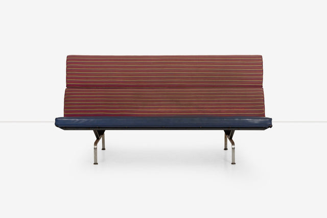 Charles Eames for Herman Miller Sofa Compact in Jacobs Coat fabric by Alexander Girard