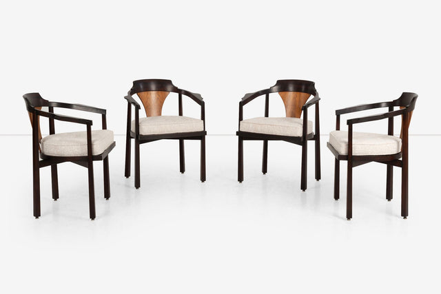 Edward Wormley for Dunbar Dining Chairs ,1965 Model 935 "Horseshoe Chairs"