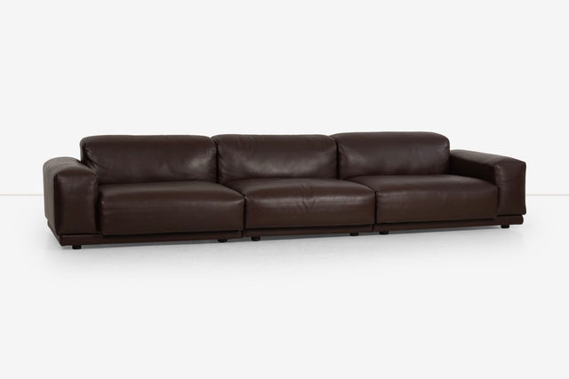 Jasper Morrison for Vitra Chocolate Brown Leather Soft Sectional Modular Sofa (2016)