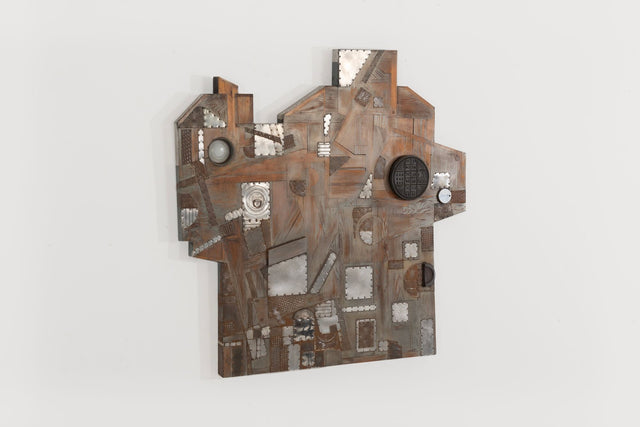 Max Neufeldt Metal Collage – Assemblage Sculpture, c. 1975