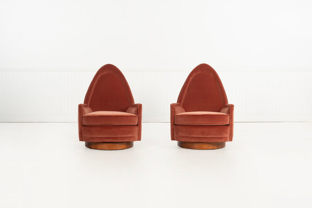 Pair of Selig Swivel Lounge Chairs 1965