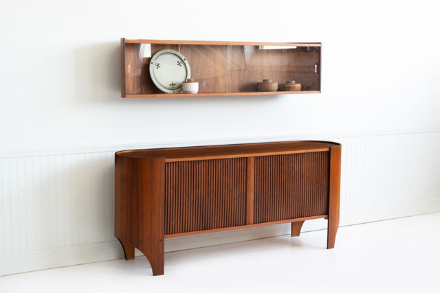Henry P. Glass for Richbilt Manufacturing Company Cylindra Cabinet with Wall-Mounted Hutch, 1966