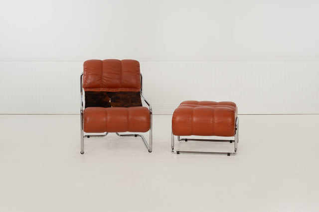 Guido Faleschini for Mariani “Tucroma” Lounge Chair & Ottoman, Italy c. 1960