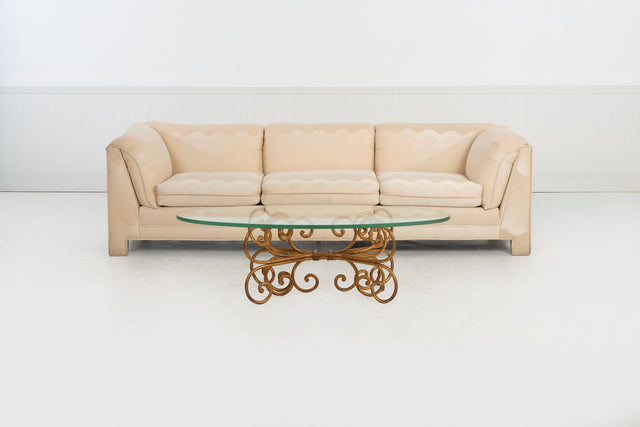 Gilt Wrought Iron Coffee Table in the Style of Maison Jansen