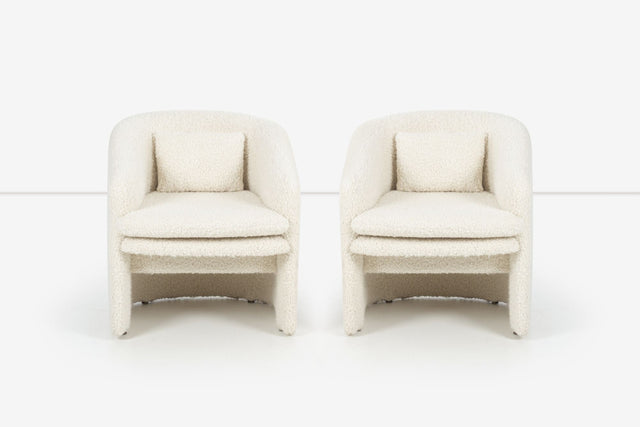 Pair of Milo Baughman Style Lounge Chairs