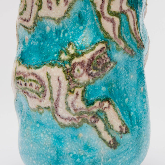 Guido Gambone Figural Vase with Animals, Italy, 1955