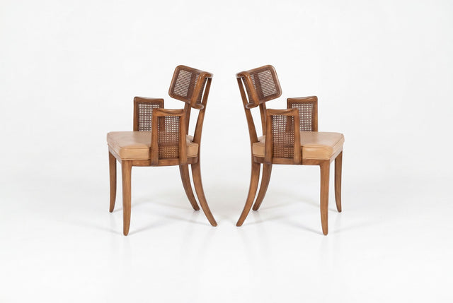 Set of Ten Edward Wormley for Dunbar Curved-Back Dining Chairs, 1948
