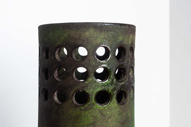 Large Bitossi ‘Etruscan’ Decor Floor Vase / Umbrella Stand by Aldo Londi 1950