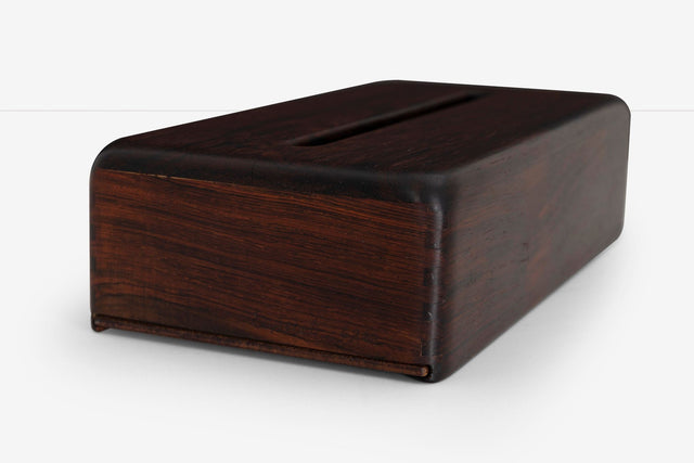 Arthur Espenet Carpenter Rosewood Tissue Box, c. 1965