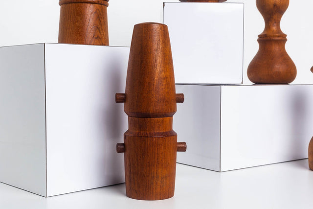 Five Teak Peppermills by Jens Quistgaard for Dansk