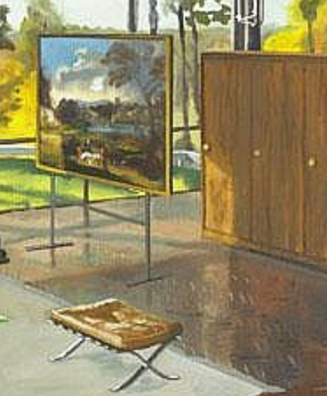 Phillip Johnson The "Glass House" Painting