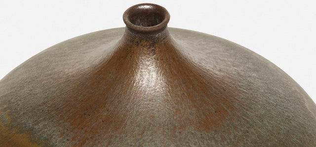 Gertrud and Otto Natzler Round Bottle with Lip, 1967