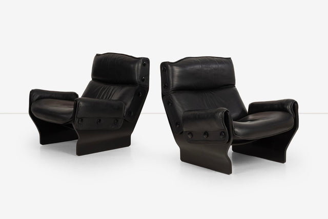 Pair of Osvaldo Borsani 'Canada' Lounge Chairs for Tecno, Italy, 1960s