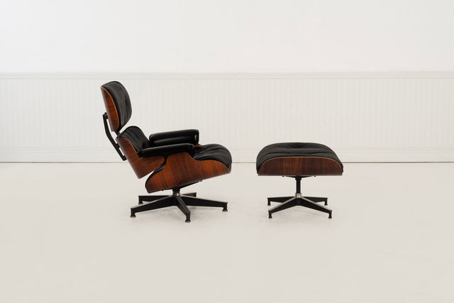 Charles Eames for Herman Miller Lounge Chair and Ottoman in Rosewood 1960c.