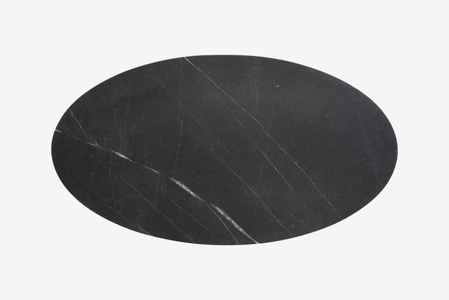 Florence Knoll Dining Table or Desk - Oval in Nero Marquina Marble