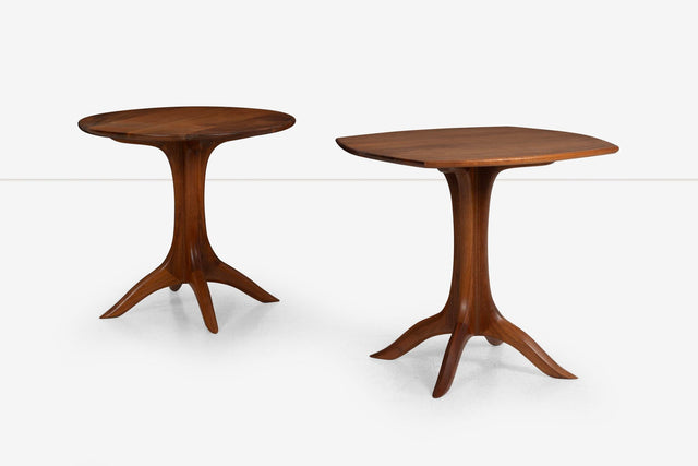 Pair of Sam Maloof American Craft Occasional Table in Oiled Walnut