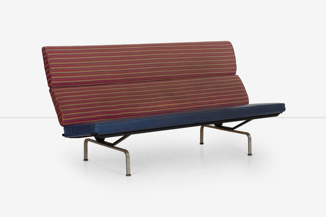 Charles Eames for Herman Miller Sofa Compact in Jacobs Coat fabric by Alexander Girard