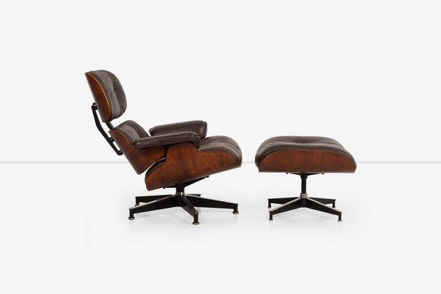 Charles Eames for Herman Miller Rich Grained Rosewood 670 and 671 Lounge chair and Ottoman 1960