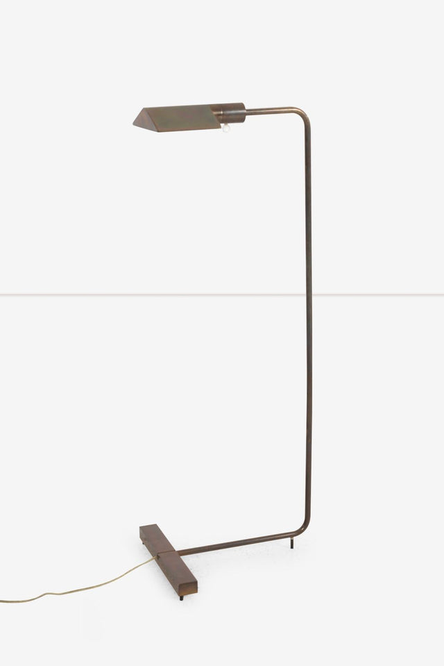 Cedric Hartman Low Profile Floor Lamp in Bronze, 1969