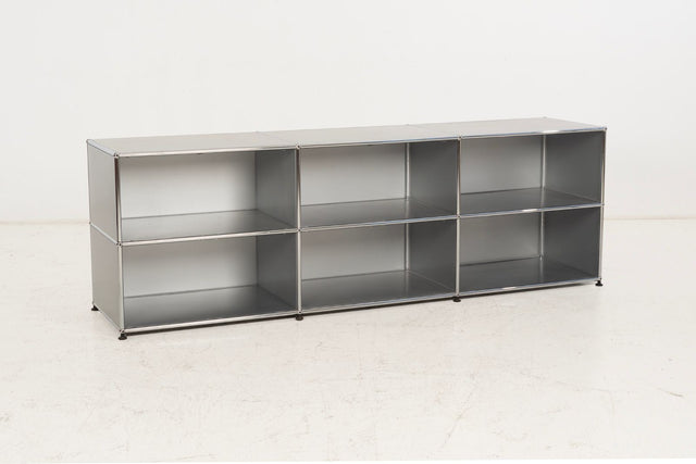 USM Haller Open Storage System – Silver Panels, 1960s, Switzerland
