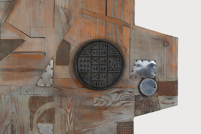 Max Neufeldt Metal Collage – Assemblage Sculpture, c. 1975