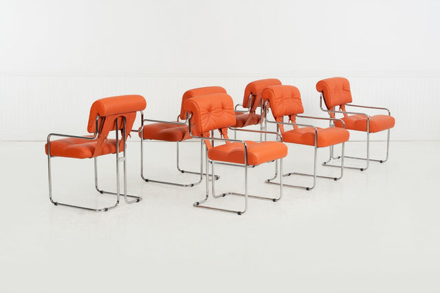 Guido Faleschini for i4 Mariani Tucroma Dining Chairs, Set of Six, Italy, 1971