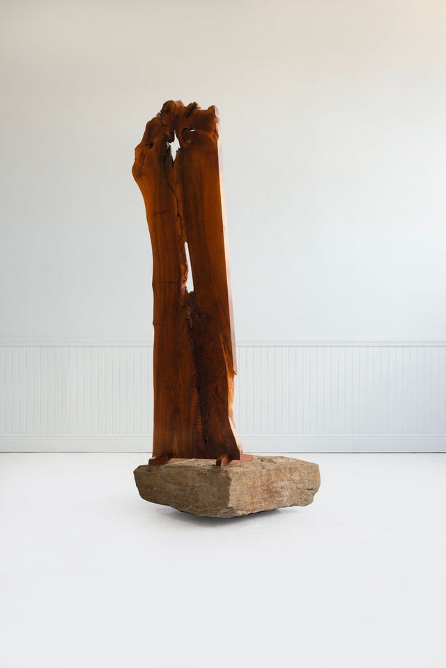 George Nakashima English Walnut Free-Edge Room Divider on Granite Base, 1955
