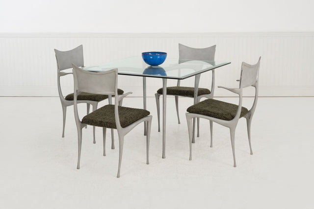 Dan Johnson-Style Aluminum & Glass Breakfast Set by Kessler Industries – Indoor/Outdoor, c. 2000