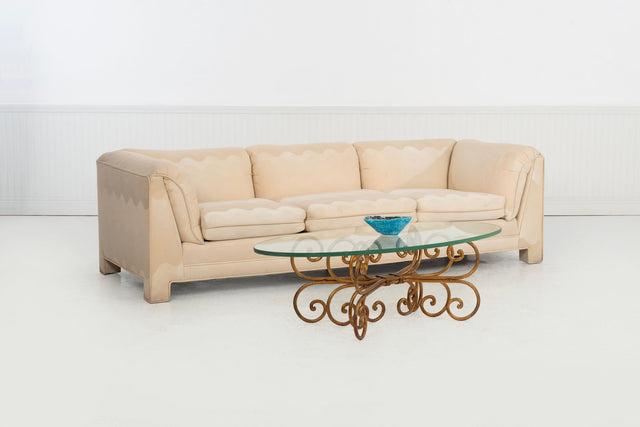 Gilt Wrought Iron Coffee Table in the Style of Maison Jansen