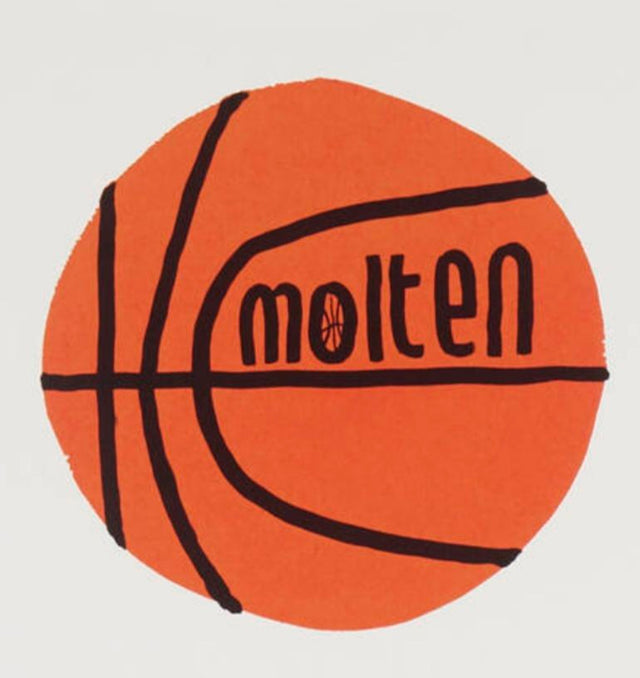 Jonas Wood - Basketball Wallpaper Panel Lever House Exhibition, 2013