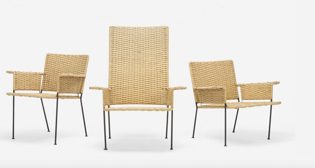 Hendrik Van Keppel and Taylor Green Chairs, Set of Three VKG, 1950