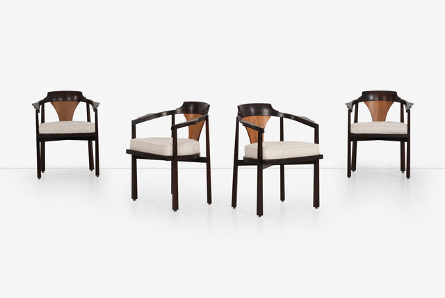 Edward Wormley for Dunbar Dining Chairs ,1965 Model 935 "Horseshoe Chairs"