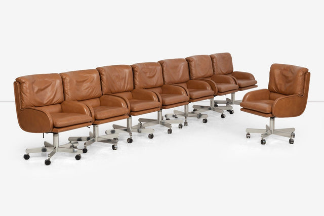 Bert England for Dunbar Executive Office Chairs – 1980s, Set of Eight or Sold Individually