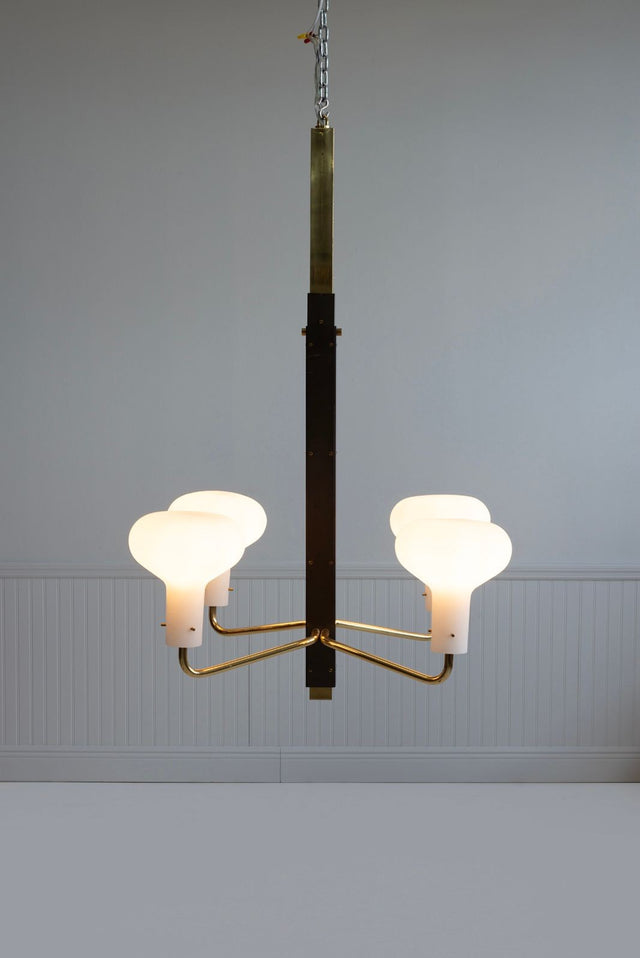 Ignazio Gardella Rare Four-Arm Chandelier for Azucena, Italy, 1958