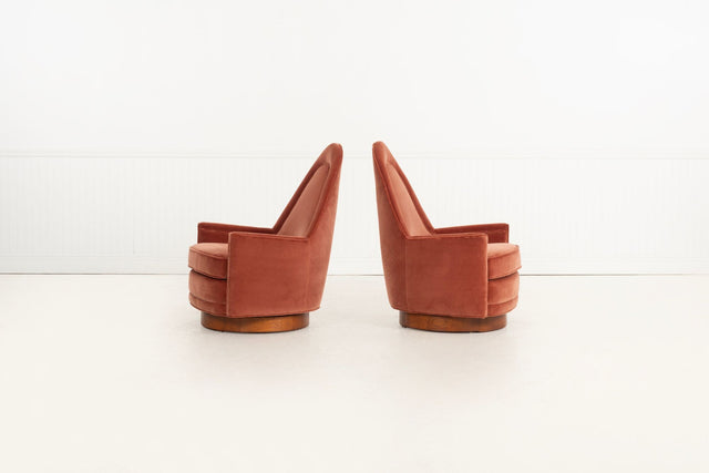 Pair of Selig Swivel Lounge Chairs 1965