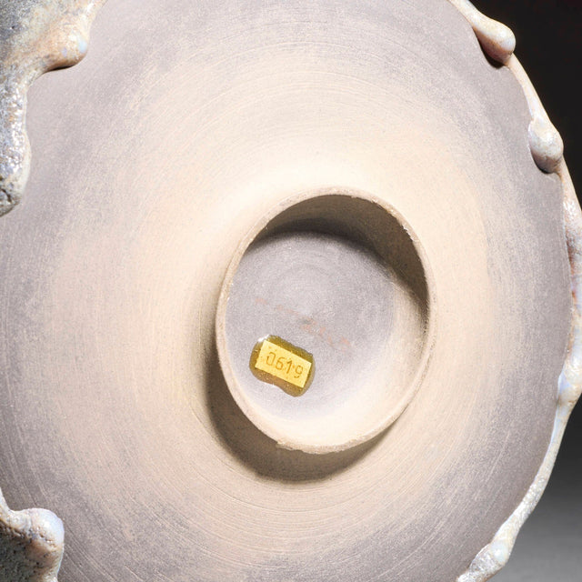 Gertrud and Otto Natzler Cylindrical bowl with lip 1980