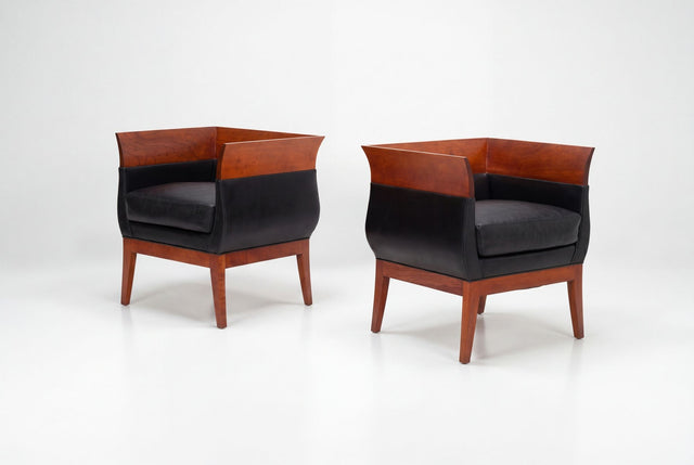 Pair of Orlando Diaz-Azcuy Chalice Chairs, c. 1985