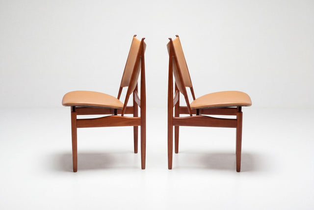 Set of Six Finn Juhl Egyptian Chairs for Niels Vodder, Denmark, 1949