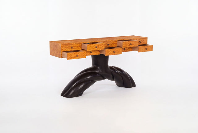 Wendell Castle Twisted Buffet Console Table, 1990