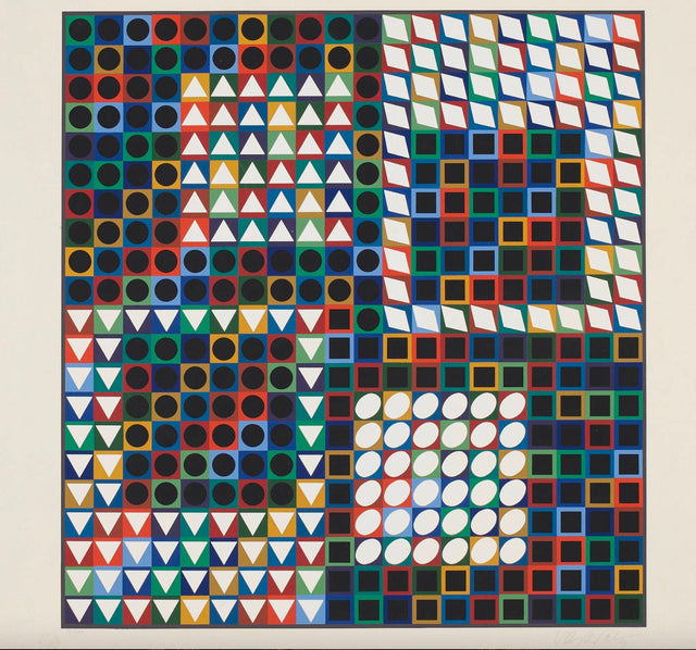 Victor Vasarely screenprint in color M.C.-2 1970