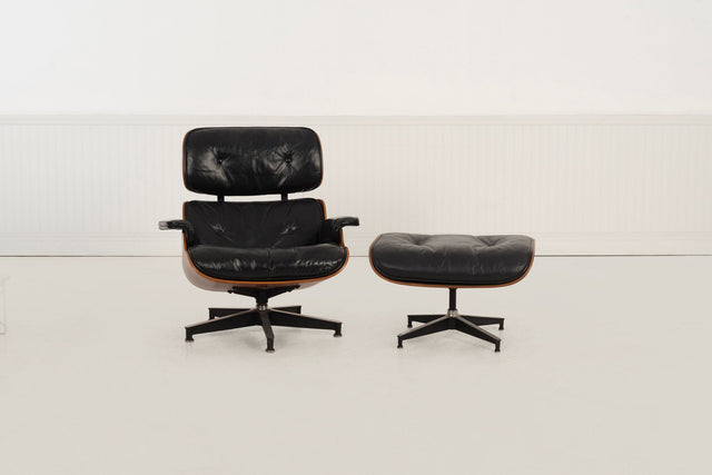 Charles Eames for Herman Miller Lounge Chair and Ottoman in Rosewood 1960c.