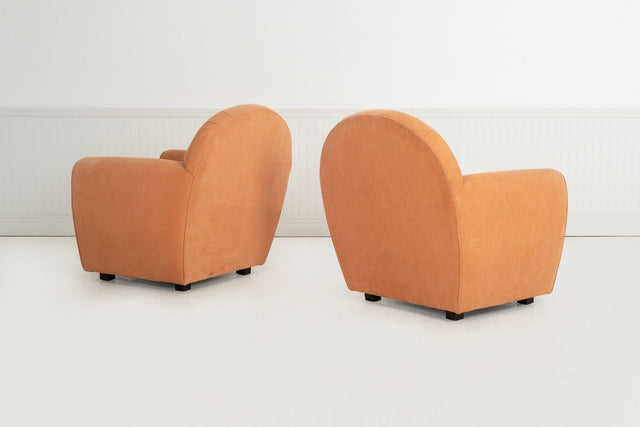 John Mascheroni for Swaim Originals, Pair of Club Chairs, Model 879C, 1989
