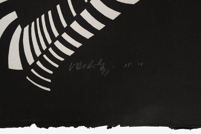 Victor Vasarely Black “Zebra” Lithograph / Relief, Edition of 150, 1989