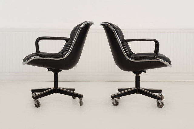 Charles Pollock for Knoll International Model 1258 Swivel Tilt Desk Chairs, 1965